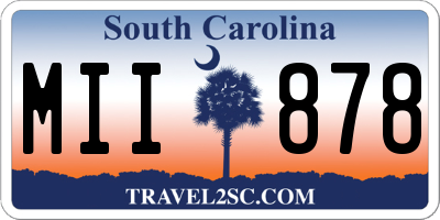SC license plate MII878