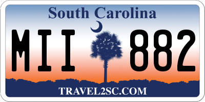 SC license plate MII882