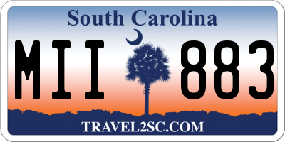 SC license plate MII883