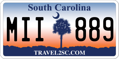 SC license plate MII889