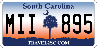 SC license plate MII895