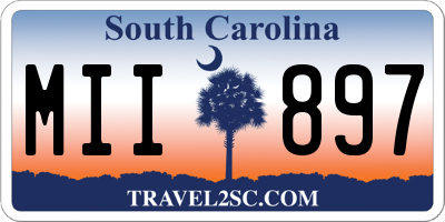 SC license plate MII897