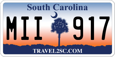 SC license plate MII917