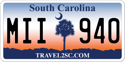 SC license plate MII940
