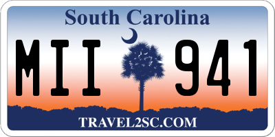 SC license plate MII941