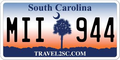 SC license plate MII944