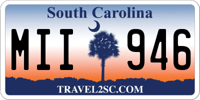 SC license plate MII946