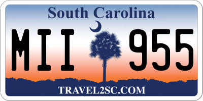 SC license plate MII955