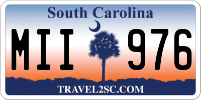 SC license plate MII976