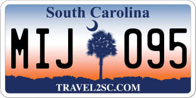 SC license plate MIJ095
