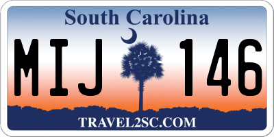 SC license plate MIJ146