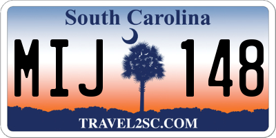 SC license plate MIJ148