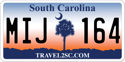 SC license plate MIJ164