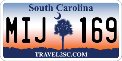 SC license plate MIJ169