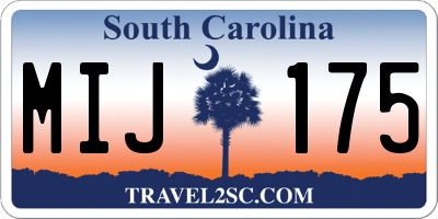 SC license plate MIJ175