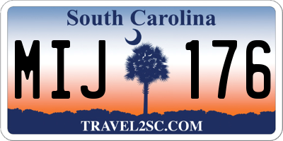 SC license plate MIJ176