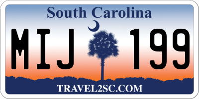 SC license plate MIJ199