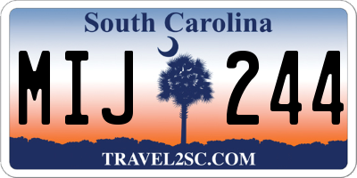SC license plate MIJ244