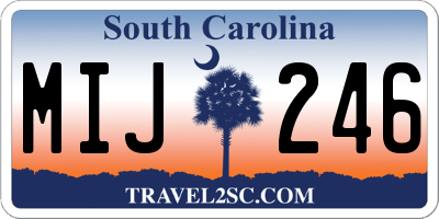 SC license plate MIJ246
