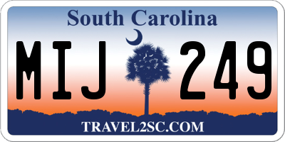 SC license plate MIJ249