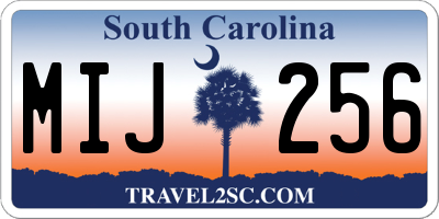 SC license plate MIJ256