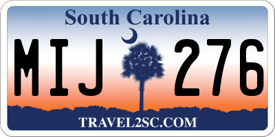 SC license plate MIJ276