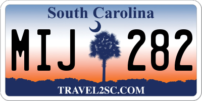 SC license plate MIJ282