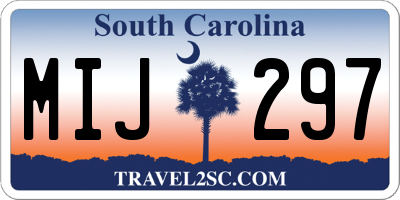 SC license plate MIJ297