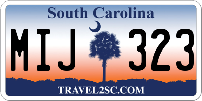 SC license plate MIJ323