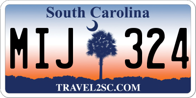 SC license plate MIJ324