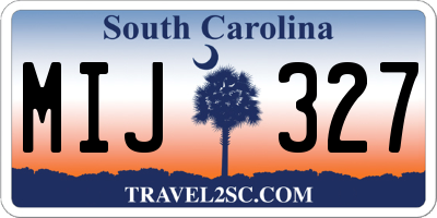 SC license plate MIJ327
