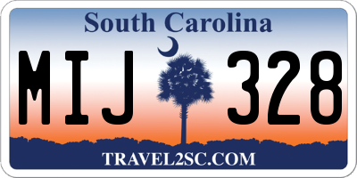 SC license plate MIJ328