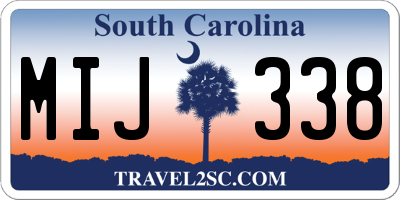 SC license plate MIJ338