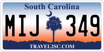 SC license plate MIJ349