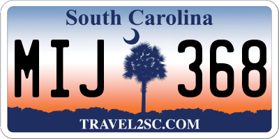 SC license plate MIJ368