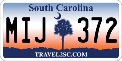 SC license plate MIJ372