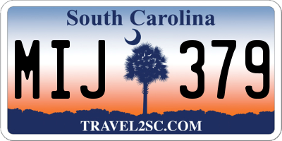 SC license plate MIJ379