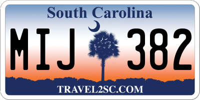 SC license plate MIJ382