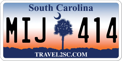 SC license plate MIJ414