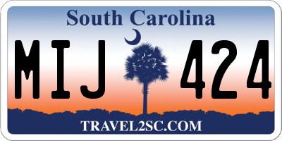 SC license plate MIJ424