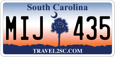 SC license plate MIJ435