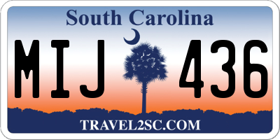 SC license plate MIJ436