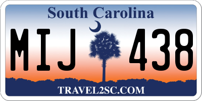 SC license plate MIJ438