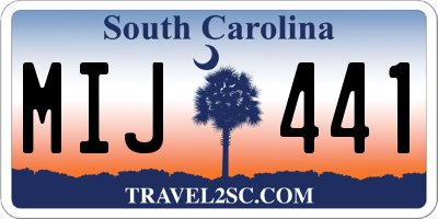 SC license plate MIJ441