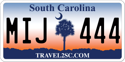 SC license plate MIJ444