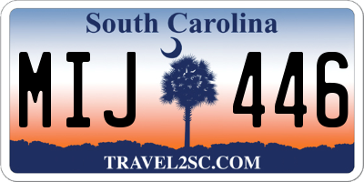 SC license plate MIJ446