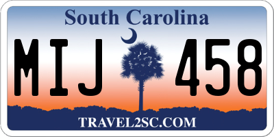 SC license plate MIJ458