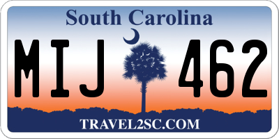 SC license plate MIJ462