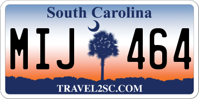 SC license plate MIJ464