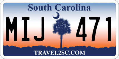 SC license plate MIJ471